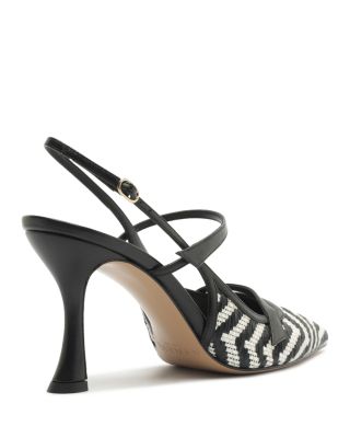 Women's Raffia Slingback Pumps