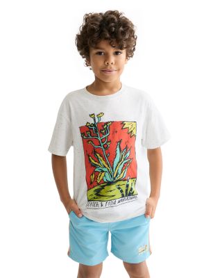Boys' Front Artwork Neps Relaxed Fit Tee - Big Kid