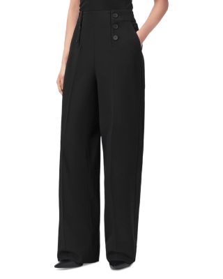 Allsaints Raina Wide Leg Pants In Black