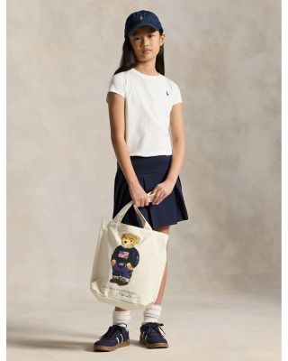 Girls' Embroidered Pony Cotton Tee - Big Kid