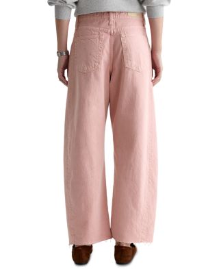 Hattie High Rise Crop Barrel Leg Jeans in Sulfur Sparkling Rose