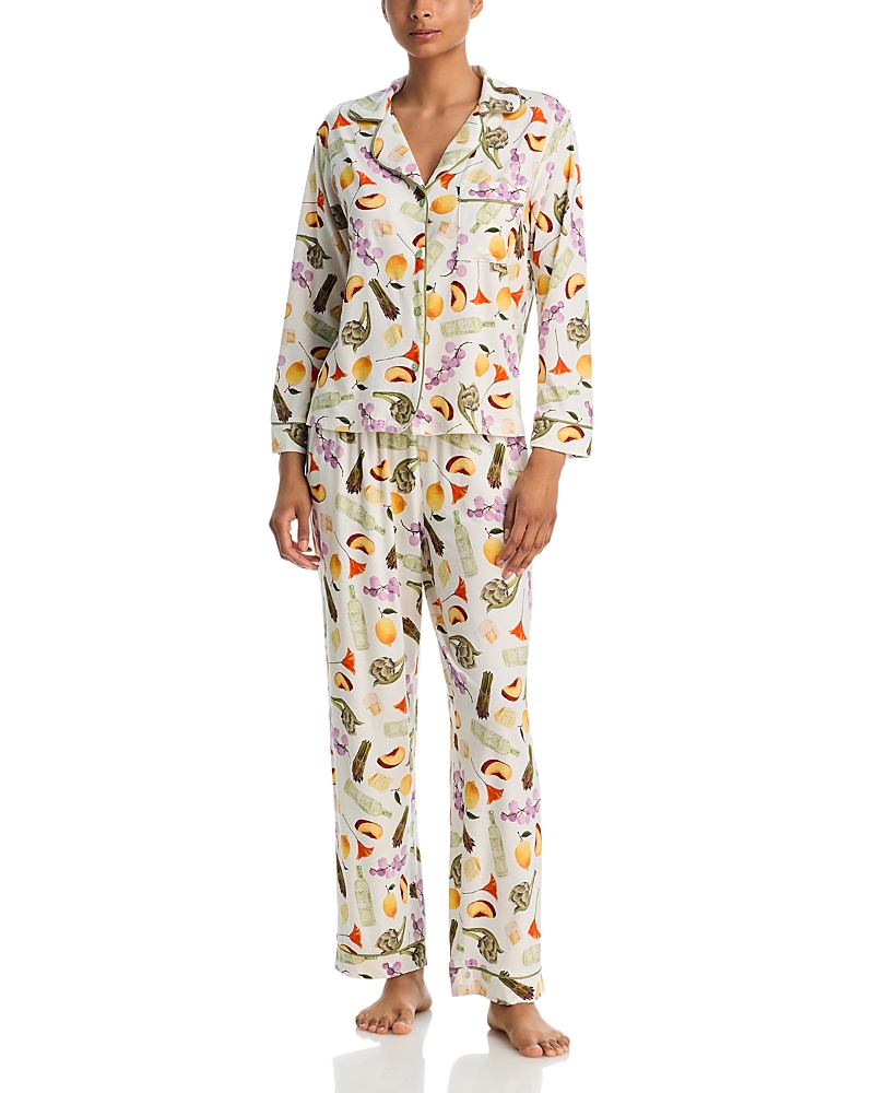 Aqua Notched Top & Pants Pajama Set - Exclusive