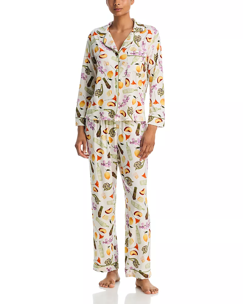 Aqua Notched Top & Pants Pajama Set - Exclusive