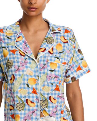 Notched Top & Shorts Pajama Set - Exclusive