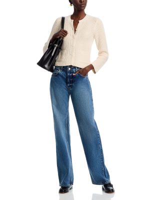 Knit Long Sleeve Crewneck Cardigan