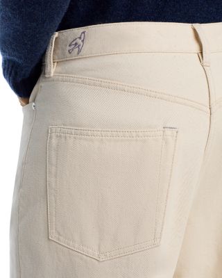 Cotton Barrel-Leg Jeans In Rinse Wash