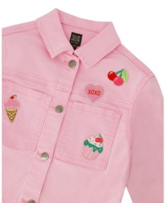 Girls' Embroidered Patches Denim Jacket - Big Kid