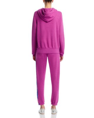 Rainbow-Stripe Sweatpants in Magenta/Orange/Yellow