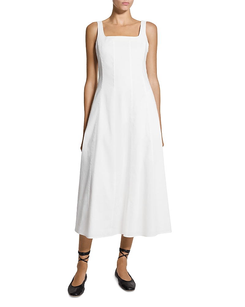 Theory Square Neck Seamed Dress