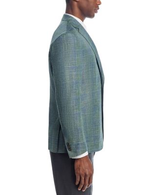 Loro Piana Fabric Wool, Silk, & Linen Plaid Unstructured Regular Fit Sport Coat - Exclusive