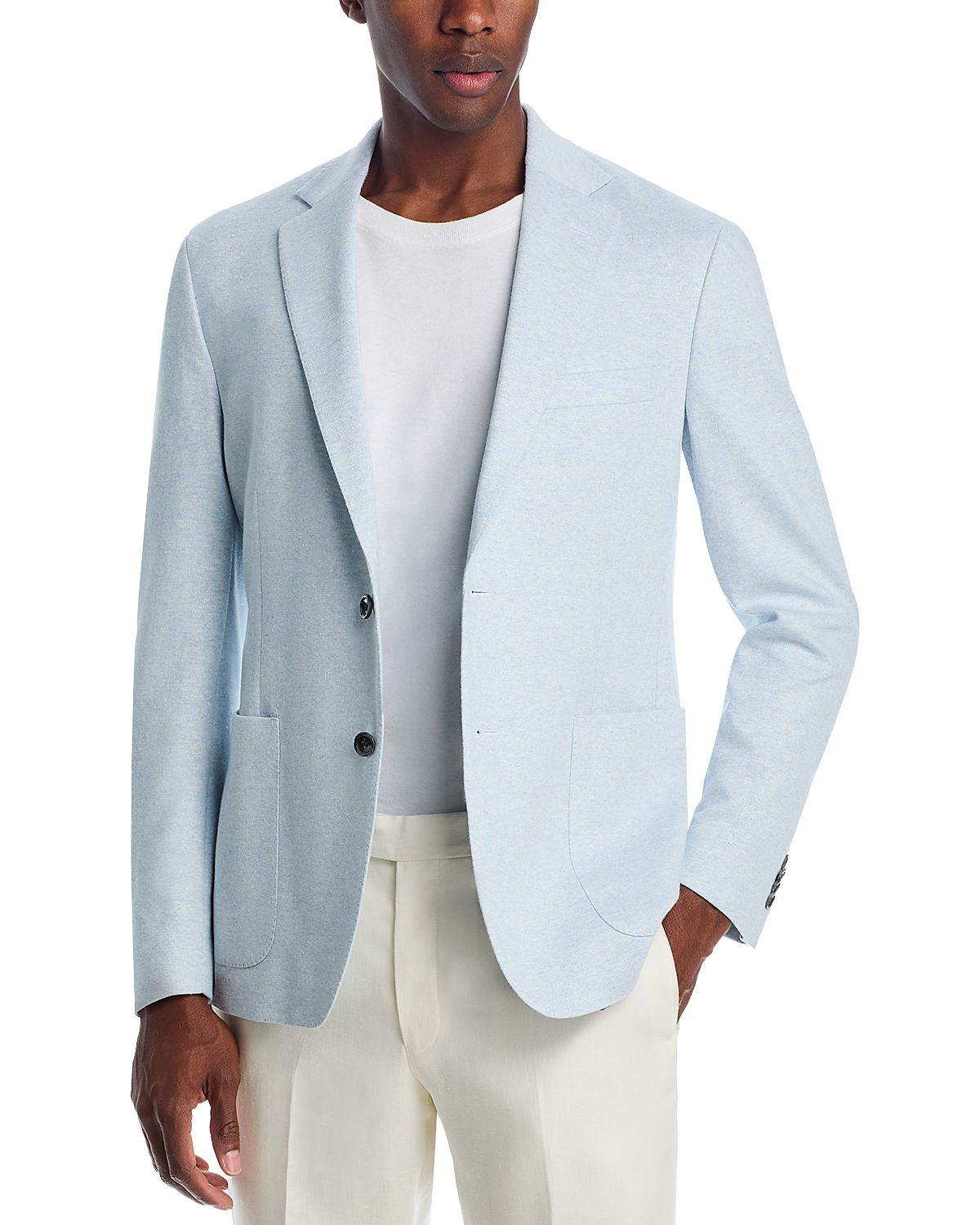 The Men's Store at Bloomingdale's Cotton & Linen Jersey Unstructured Regular Fit Sport Coat - Exclusive