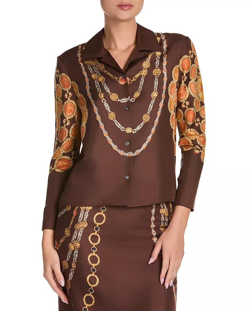 Versace Silk Twill Print The Lover Shirt