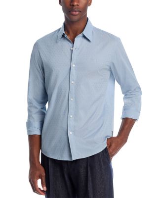 Dobby Dot Slim Fit Button Down Shirt