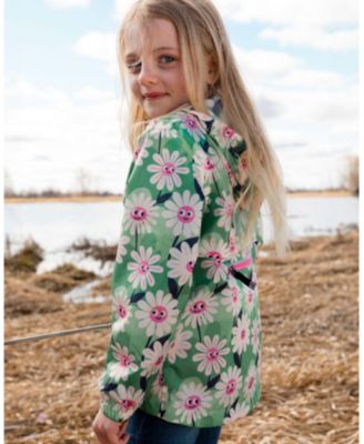 Girls' Packable Smiling Flower Windbreaker - Little Kid