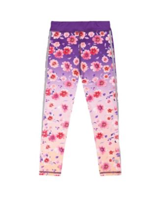Girls' Athletic Leggings Floral Gradient - Big Kid