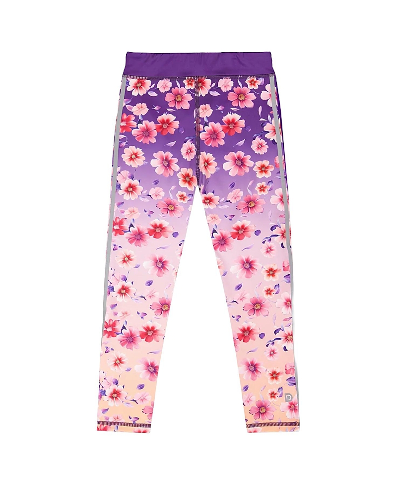 Deux par Deux Girls' Athletic Leggings Floral Gradient - Big Kid