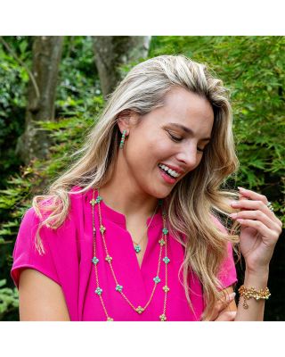 Berry Gem Medium Hoop Earrings