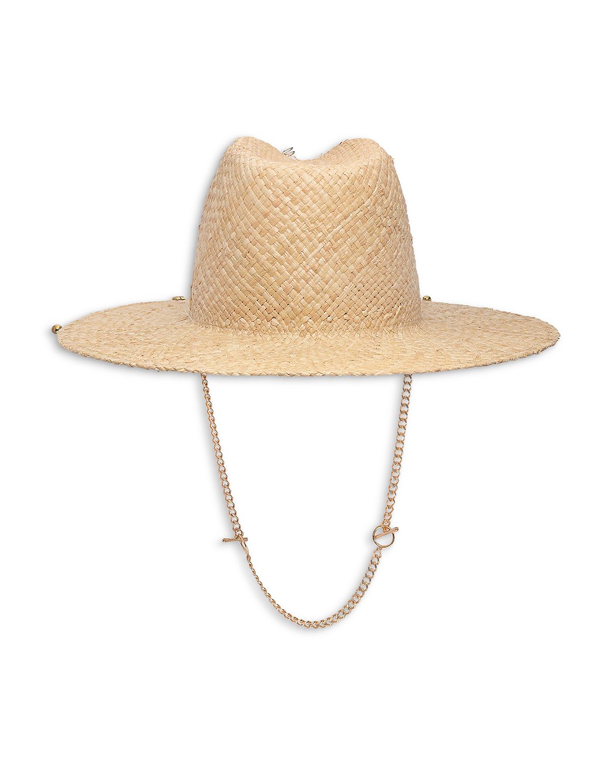 Ruslan Baginskiy Chain Strap Straw Fedora