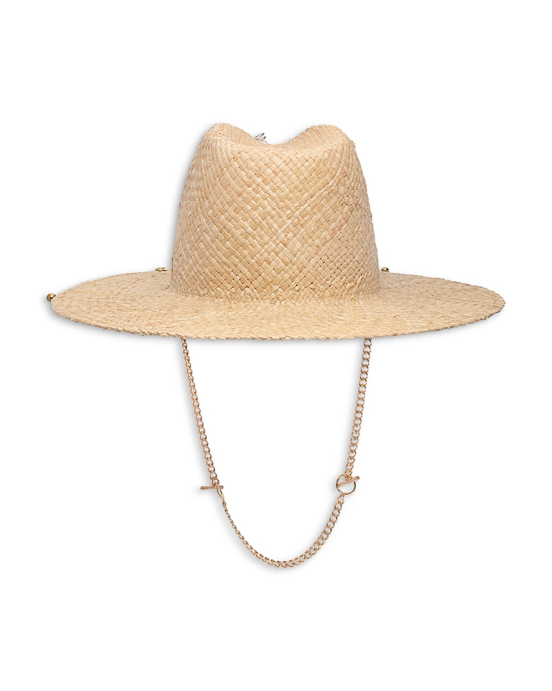 Ruslan Baginskiy Chain Strap Straw Fedora