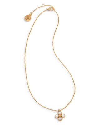 Berry Clover Mother of Pearl Double Sided Charm Necklace, 16"