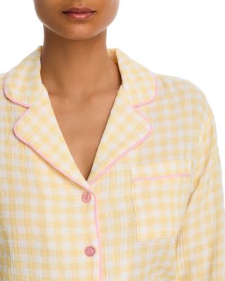 Gingham Print Shorts Pajama Set