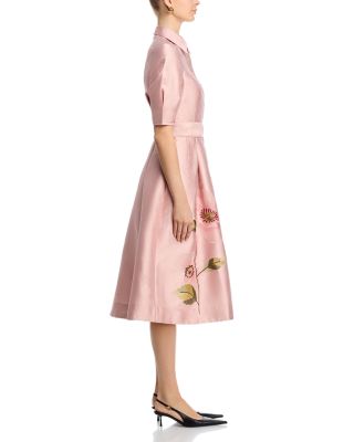 Jacquard Embroidered Shirtdress