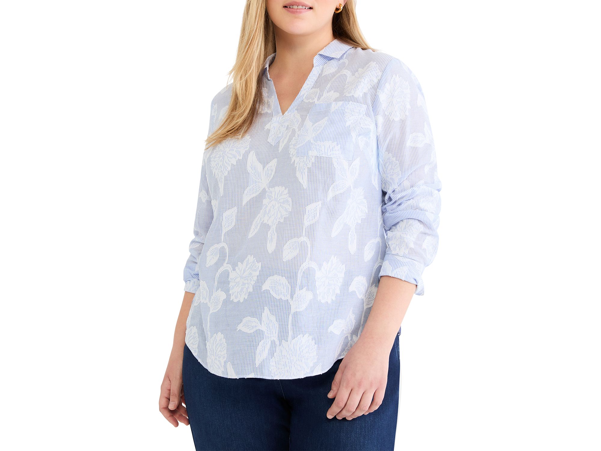 Floral Jacquard Top - Image 1