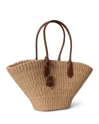 Bellport Raffia Basket Tote
