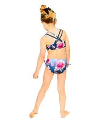 Girls' Two-Piece Rose Swimsuit - Big Kid