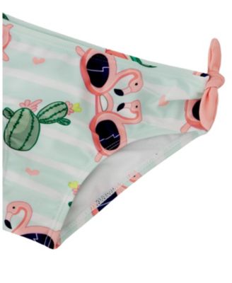 Girls' Two-Piece Flamingo and Cactus Swimsuit - Little Kid