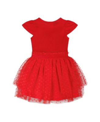  Girls' Short Sleeve Bi-Material Dress - Big Kid