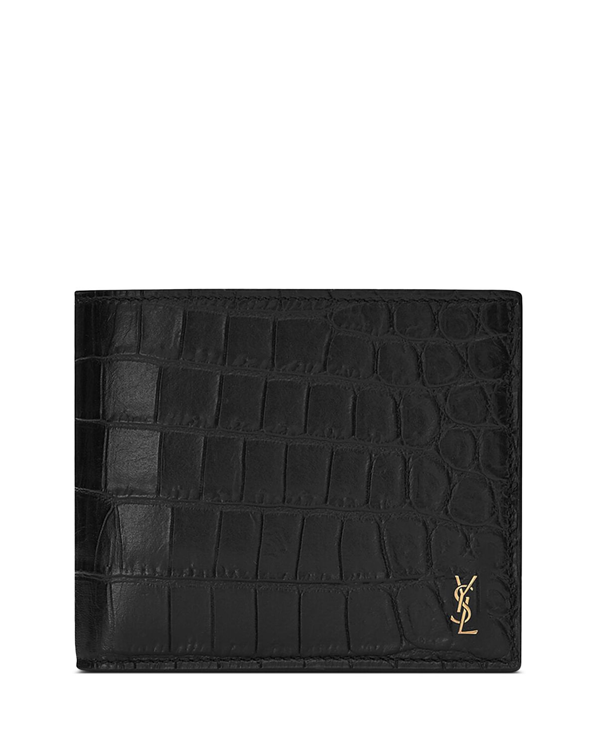 Saint Laurent Tiny Cassandre East/West Wallet with Coin Purse
