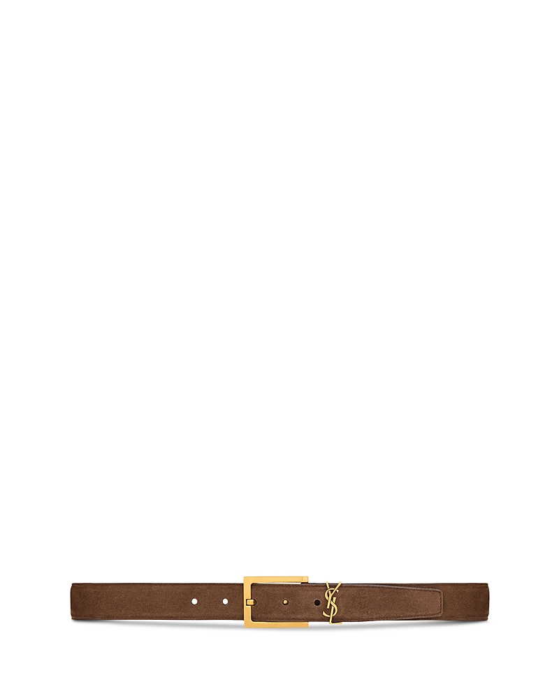 Saint Laurent Cassandre Belt in Grained Lambskin