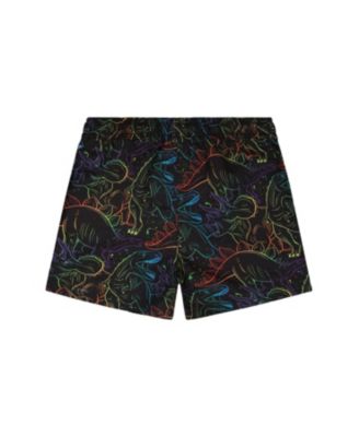 Boys' Above the Knee Elastic Waist Dinosaur Print Swim Trunks - Baby