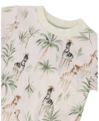 Boys' Organic Cotton Jersey T-Shirt and Cotton Rib Zebra Print Pants Set - Baby