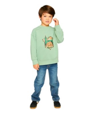 Boys' Long Sleeve Graphic Mountain French Terry Sweatshirt - Little Kid