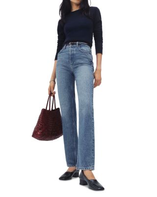 Cynthia High Rise Straight Long Jeans in Colorado