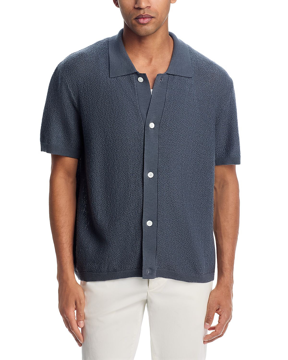 Frame Short Sleeve Cardigan Sweater