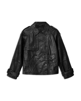 Reya Cropped Leather Jacket