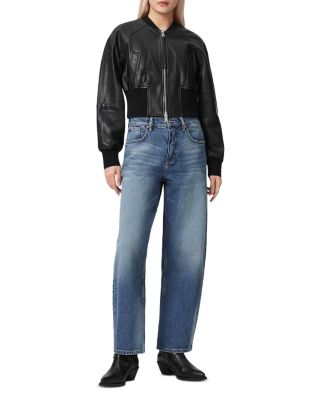 Suri Leather Bomber Jacket