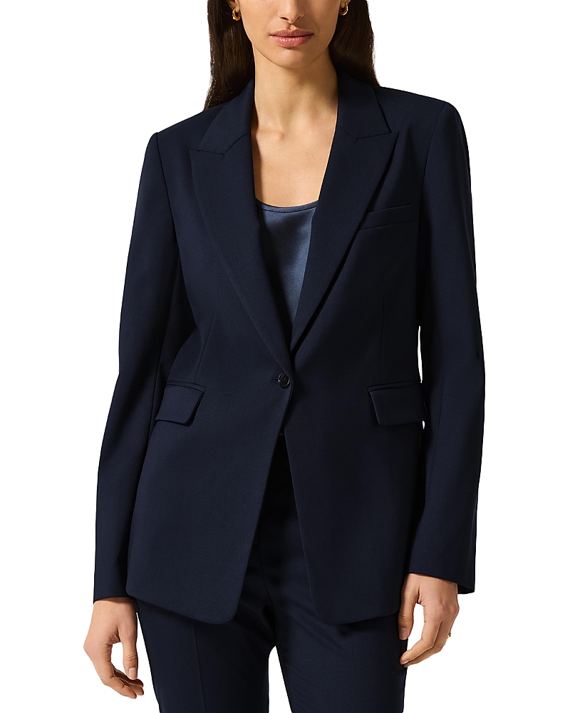 Argent Double Breasted Peak Lapel Blazer