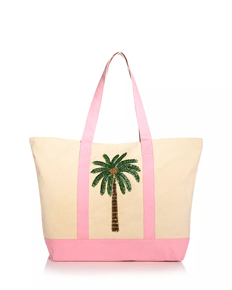 Aqua Large Canvas Tote