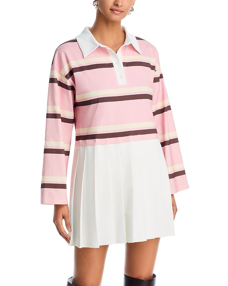 Aqua Multi Stripe Layered Mini Dress - Exclusive