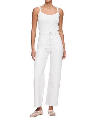 Karmine Refined Wide Leg SculptSystem High Rise Jeans in White