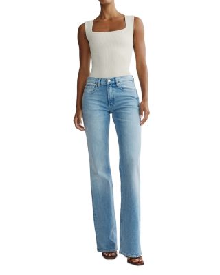 Bella Slim Mid Rise Bootcut Jeans in Sky Castle