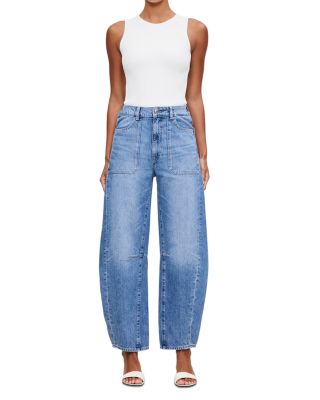Miro Petite High Rise Ankle Barrel Jeans in Meadow Lake