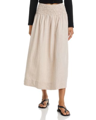 Alessa Linen Midi Skirt