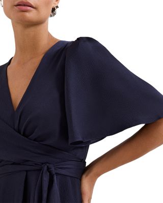 Abbie Textured Wrap Dress