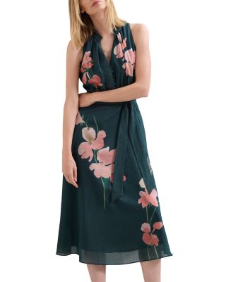 Lucinda Button Floral Dress