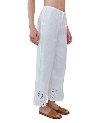 Embroidered Beach Crop Pants